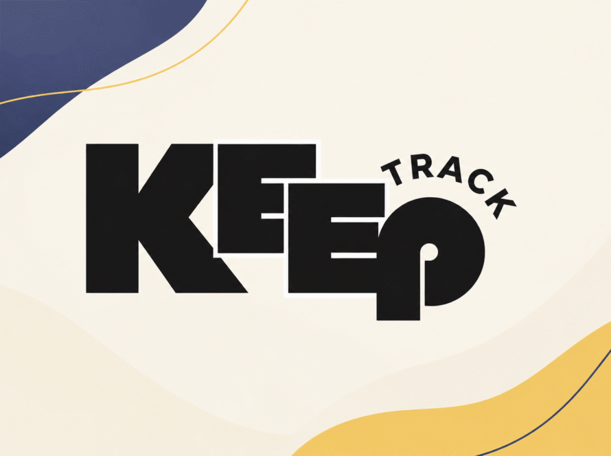 Keep Track brand identity representing the company's mission to simplify business management for freelancers and independent professionals.